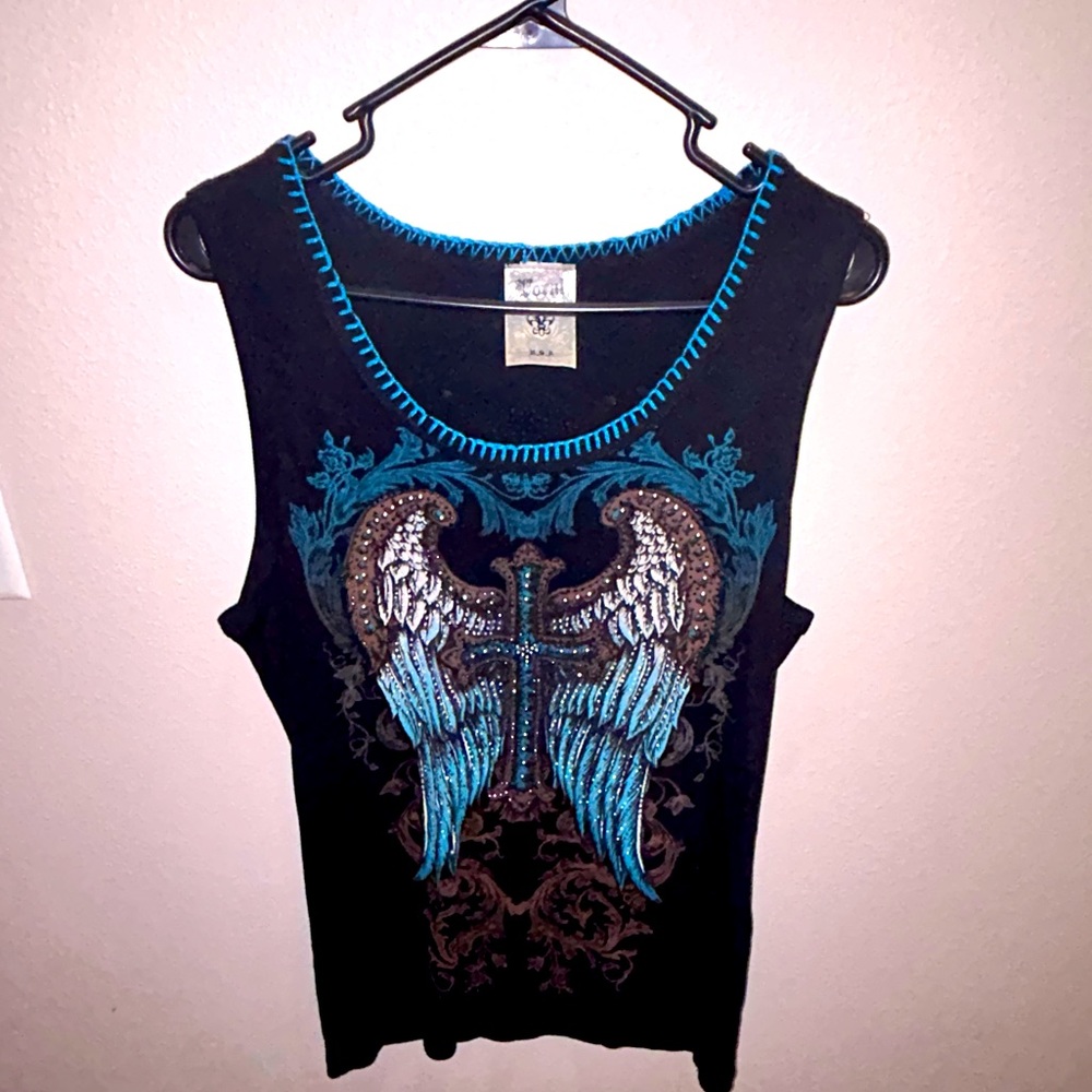 Y2k cross never worn tank
